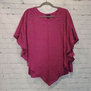 Simply Emma purple kaftan layered top
